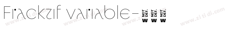 Fracktif variable字体转换